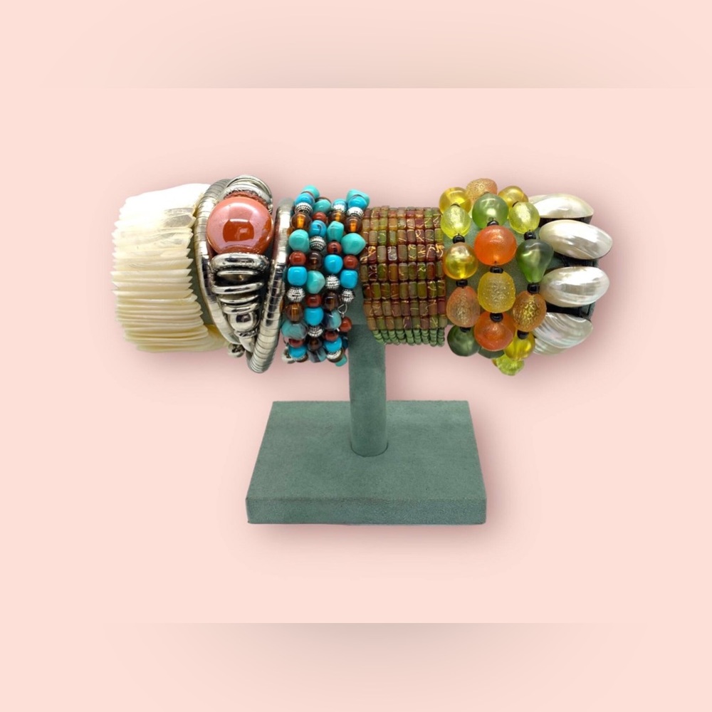 Retro Colourful Beaded Bracelets Mixed Jewelry Lot